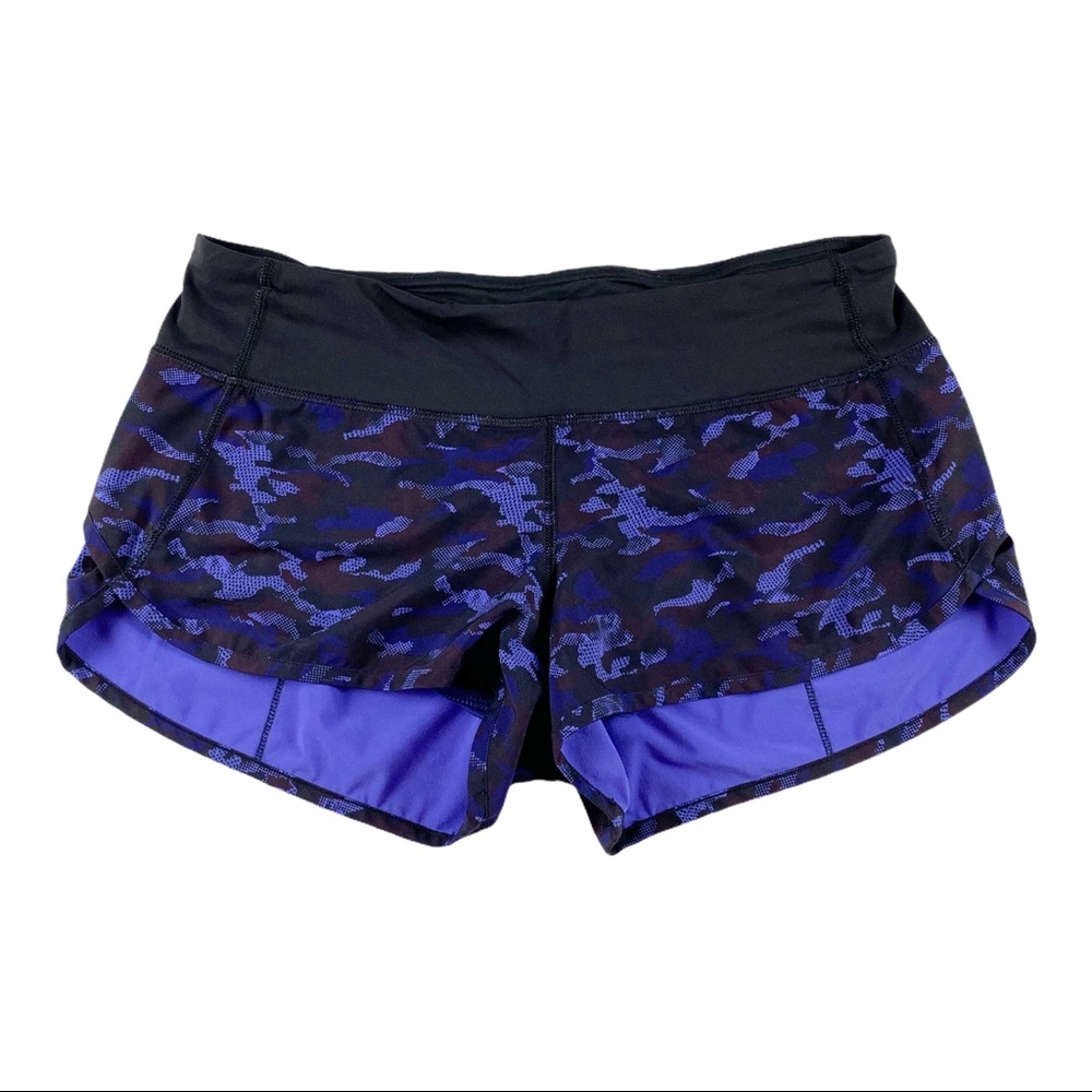 Lululemon speed short hounds camo emperor blue
